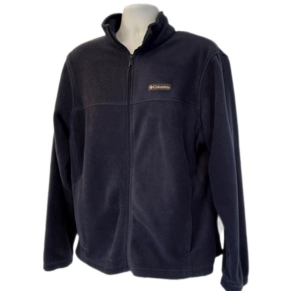 Columbia Men’s Blue Fleece Jacket Zipper Front Long Sleeve: Size - Large - Picture 3 of 10